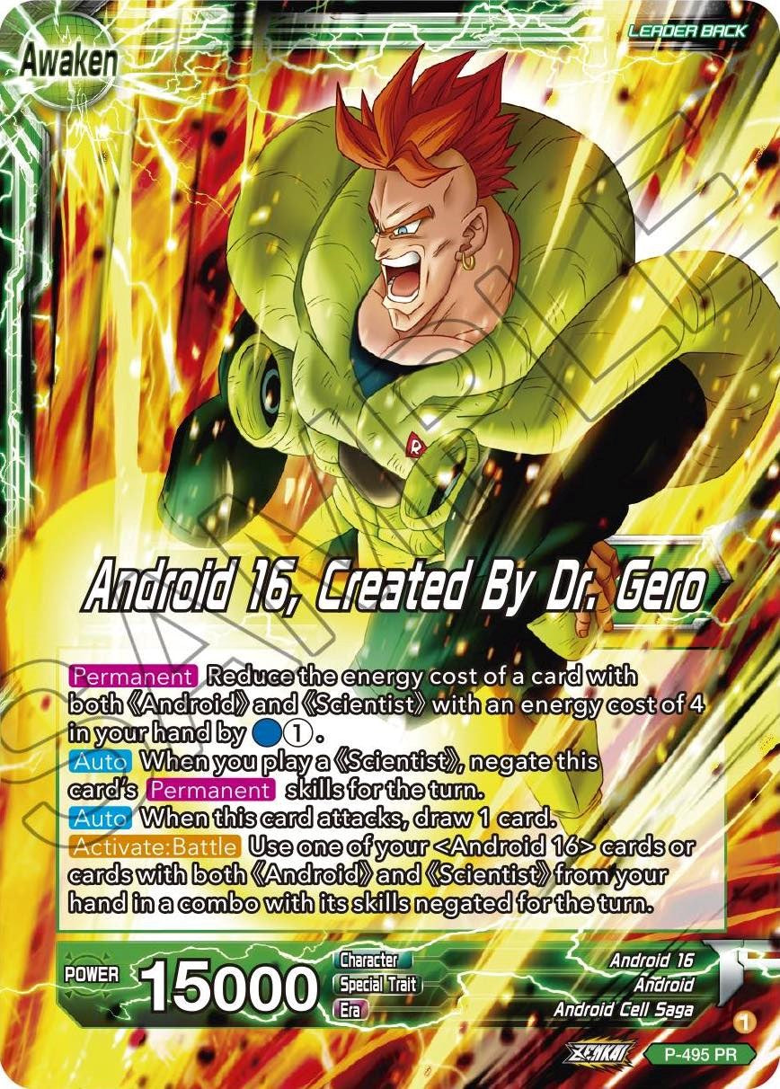 Android 16 // Android 16, Created By Dr. Gero (P-495) [Promotion Cards] | Black Swamp Games