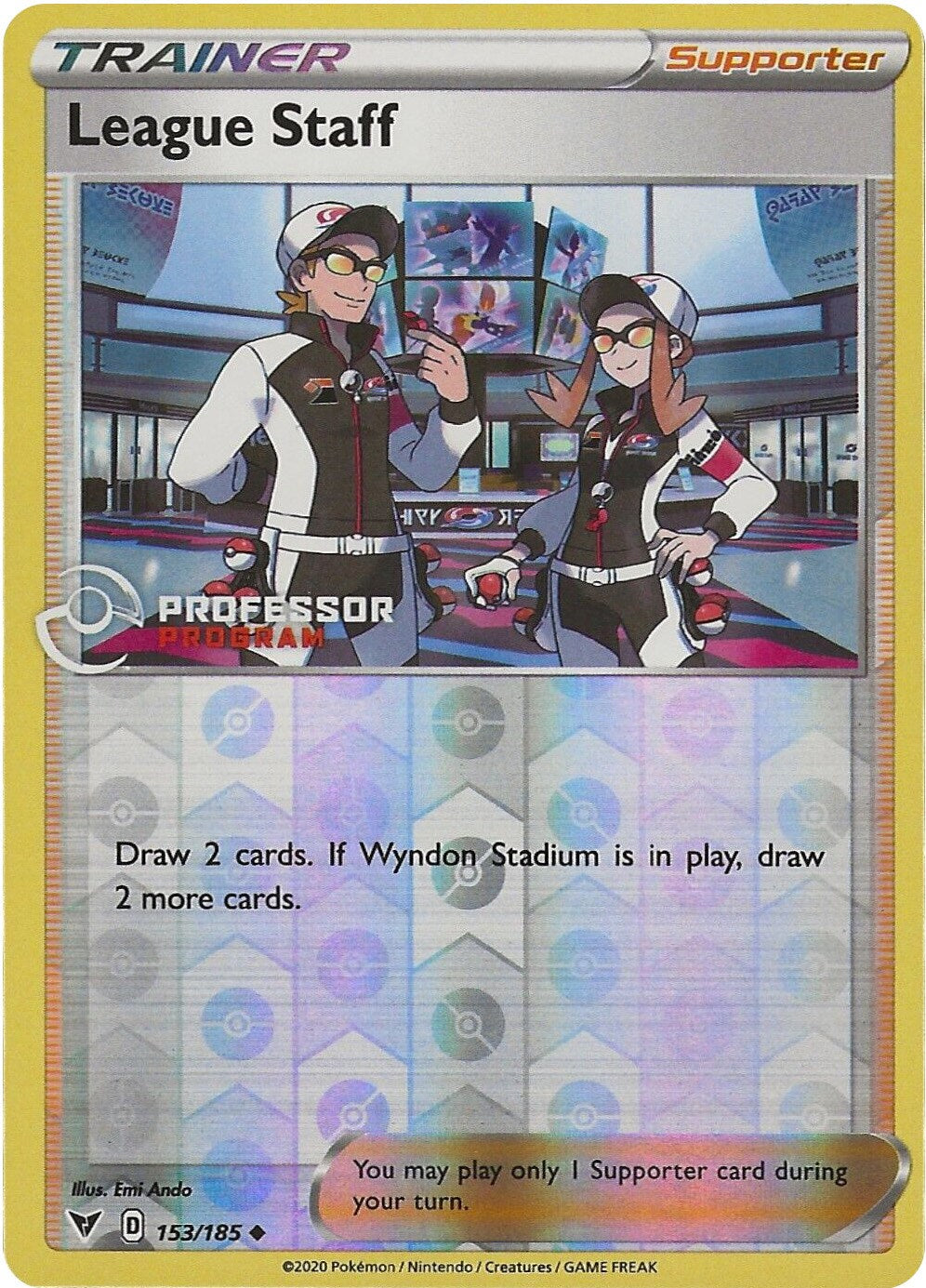 League Staff (153/185) (Professor Program Promo) [Sword & Shield: Vivid Voltage] | Black Swamp Games