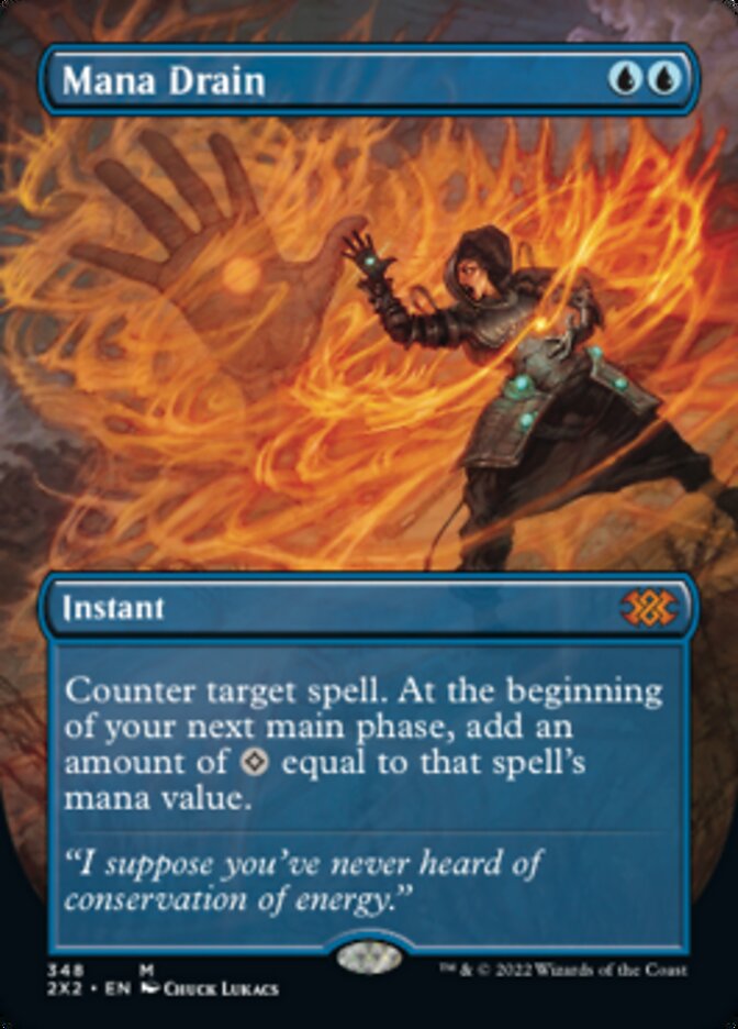 Mana Drain (Borderless Alternate Art) [Double Masters 2022] | Black Swamp Games