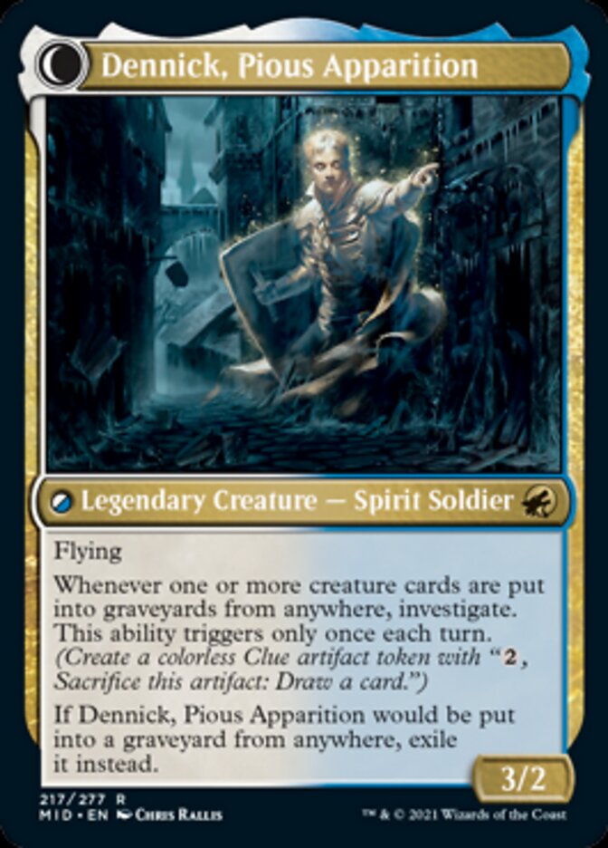 Dennick, Pious Apprentice // Dennick, Pious Apparition [Innistrad: Midnight Hunt] | Black Swamp Games