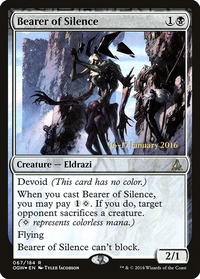 Bearer of Silence [Oath of the Gatewatch Prerelease Promos] | Black Swamp Games
