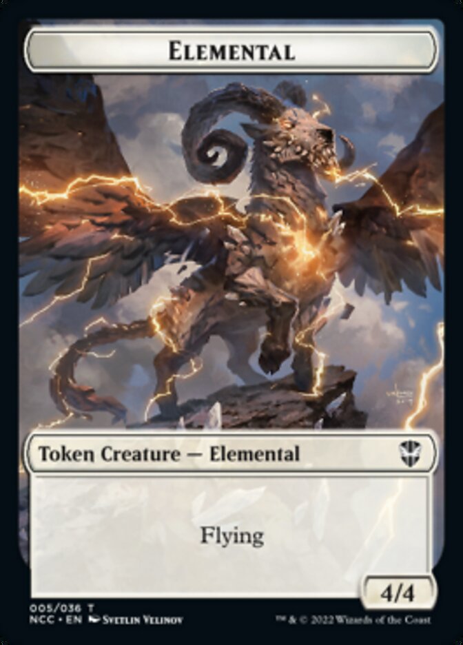 Clue // Elemental (005) Double-Sided Token [Streets of New Capenna Commander Tokens] | Black Swamp Games