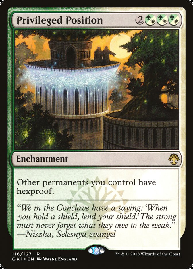 Privileged Position [Guilds of Ravnica Guild Kit] | Black Swamp Games