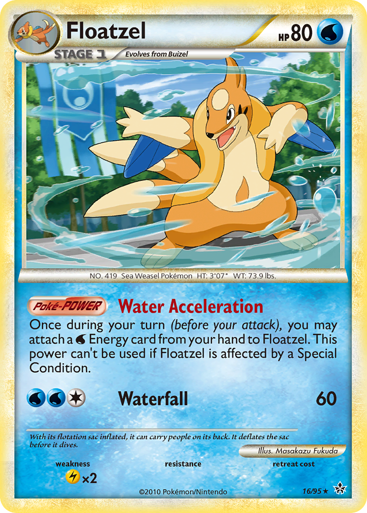 Floatzel (16/95) [HeartGold & SoulSilver: Unleashed] | Black Swamp Games