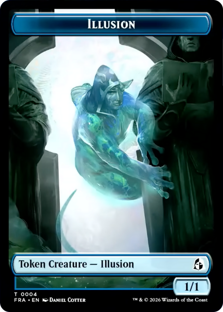 Illusion // Jace Double-Sided Token [Reality Fracture Tokens] | Black Swamp Games