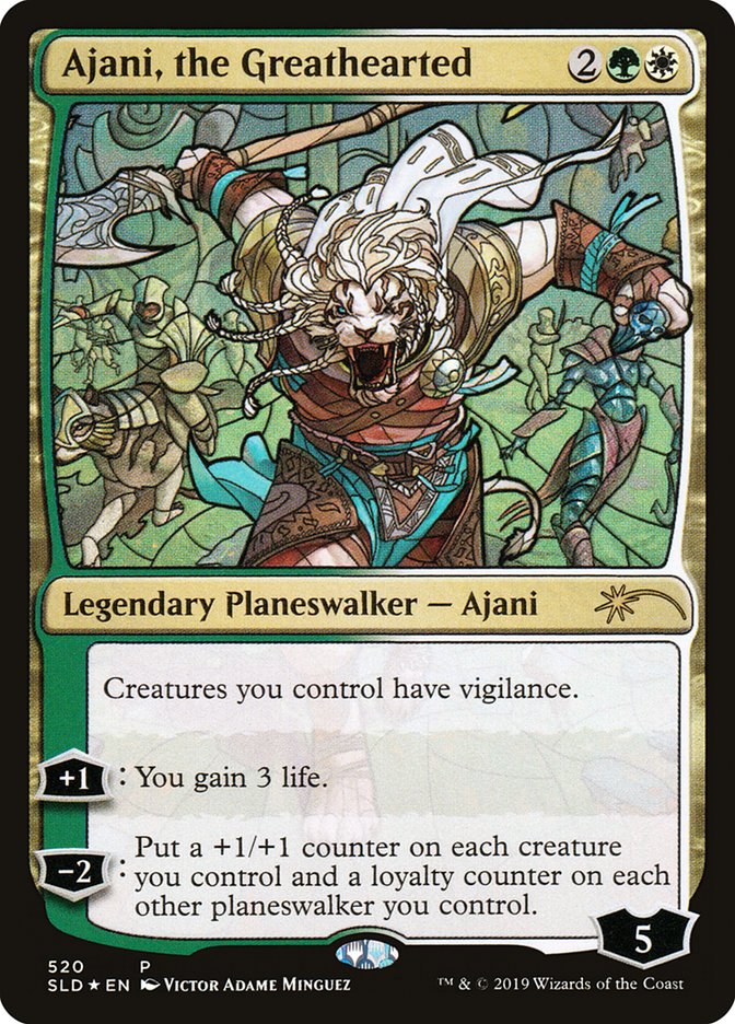 Ajani, the Greathearted (Stained Glass) [Secret Lair Drop Promos] | Black Swamp Games