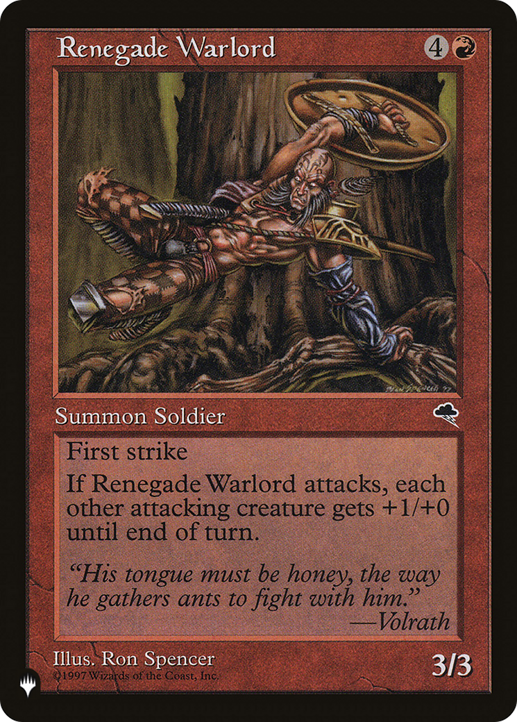 Renegade Warlord [The List Reprints] | Black Swamp Games