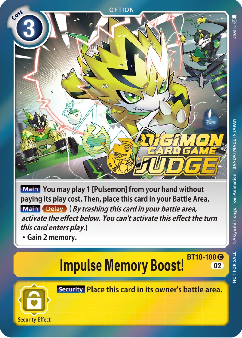 Impulse Memory Boost! [BT10-100] (Judge Pack 3) [Xros Encounter Promos] | Black Swamp Games