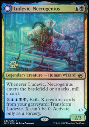 Ludevic, Necrogenius // Olag, Ludevic's Hubris [Innistrad: Midnight Hunt Prerelease Promos] | Black Swamp Games