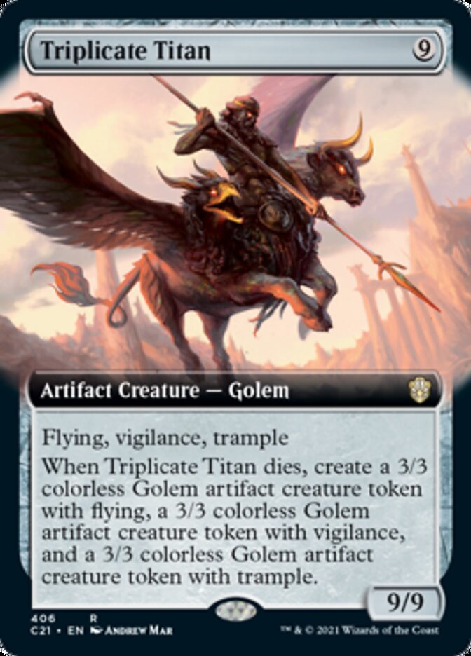 Triplicate Titan (Extended Art) [Commander 2021] | Black Swamp Games