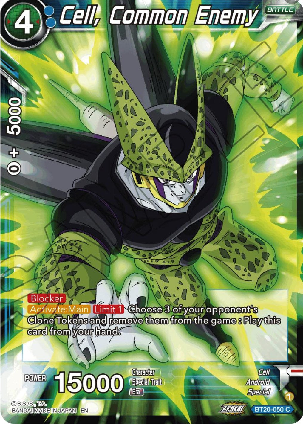 Cell, Common Enemy (BT20-050) [Power Absorbed] | Black Swamp Games
