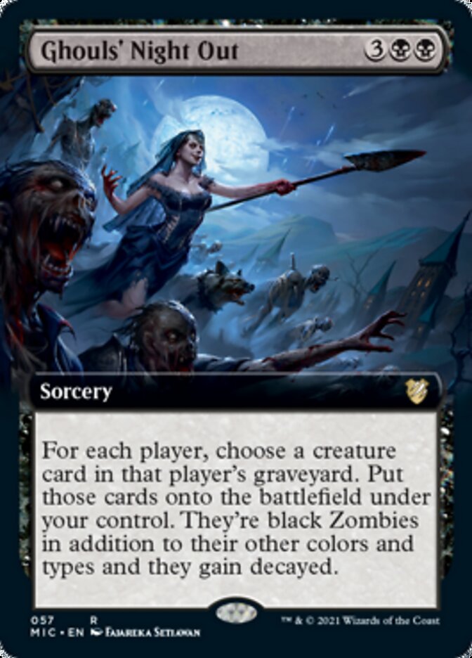 Ghouls' Night Out (Extended Art) [Innistrad: Midnight Hunt Commander] | Black Swamp Games