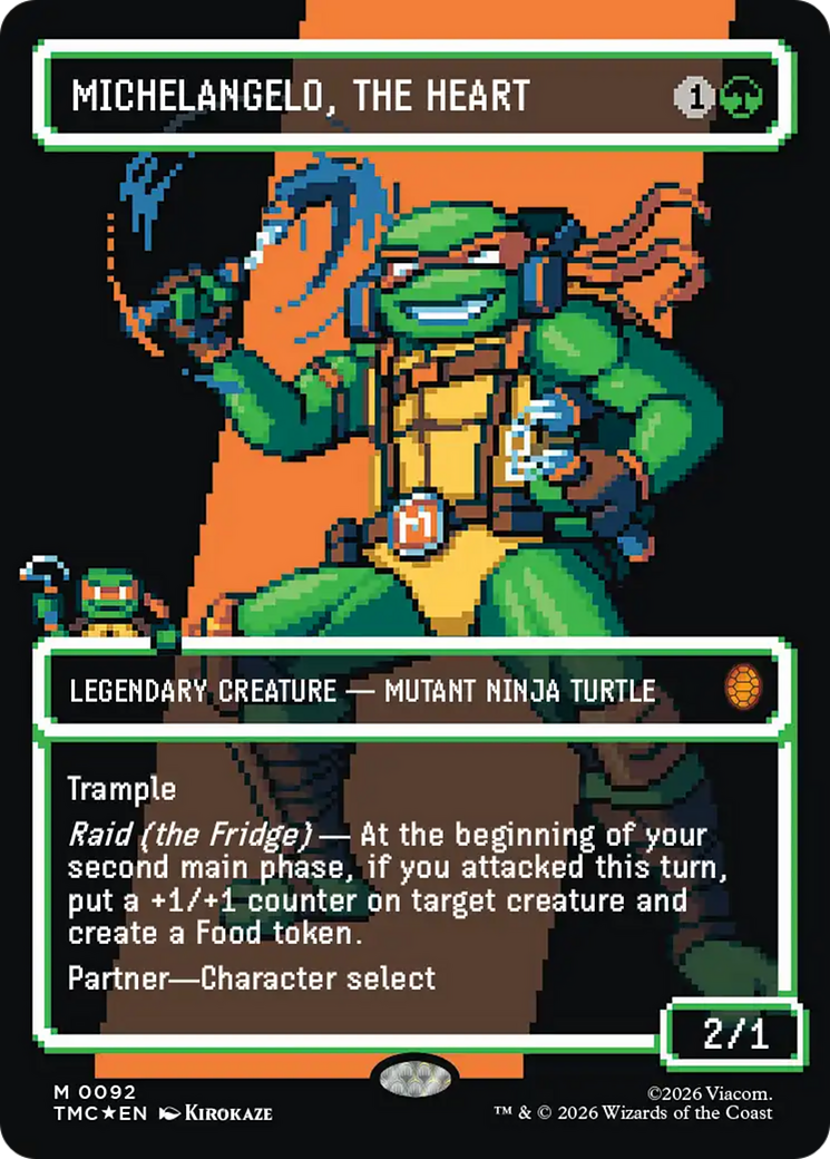 Michelangelo, the Heart (0093) (Borderless) [Teenage Mutant Ninja Turtles Commander] | Black Swamp Games