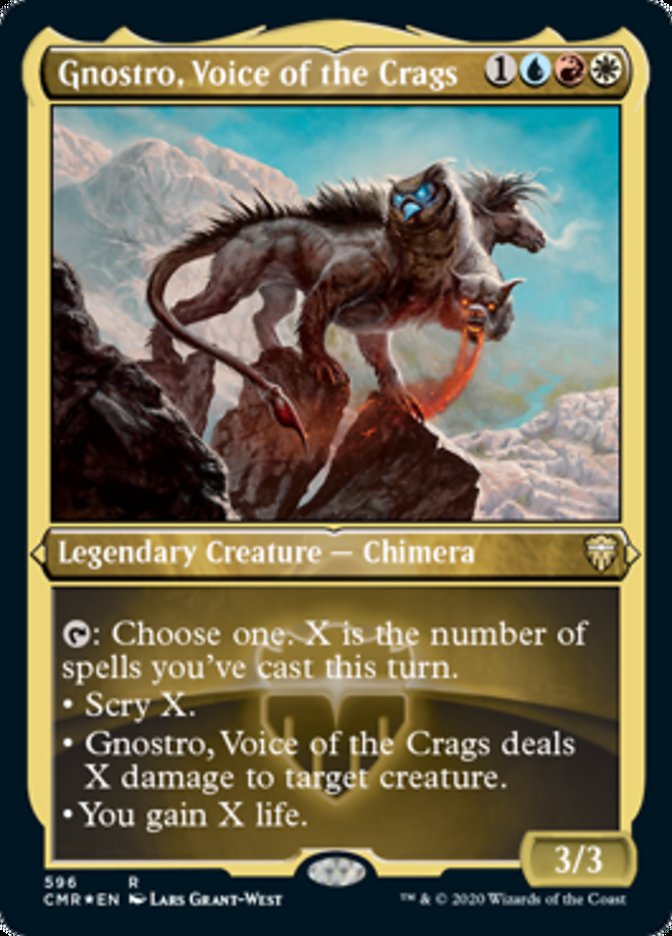 Gnostro, Voice of the Crags (Etched) [Commander Legends] | Black Swamp Games