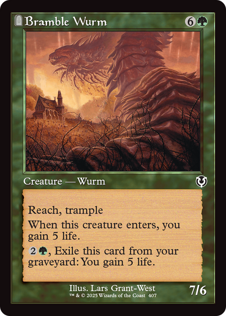 Bramble Wurm (Retro Frame) [Innistrad Remastered] | Black Swamp Games