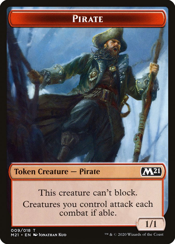 Knight // Pirate Double-Sided Token [Core Set 2021 Tokens] | Black Swamp Games