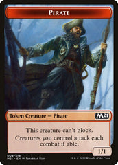 Demon // Pirate Double-Sided Token [Core Set 2021 Tokens] | Black Swamp Games