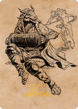 Korlessa, Scale Singer Art Card (Gold-Stamped Signature) [Commander Legends: Battle for Baldur's Gate Art Series] | Black Swamp Games