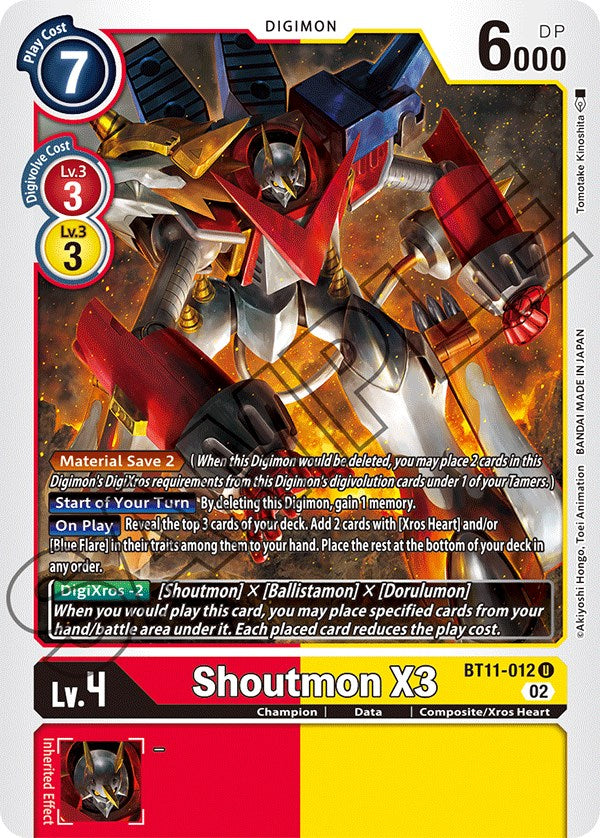 Shoutmon X3 [BT11-012] [Dimensional Phase] | Black Swamp Games