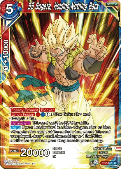 SS Gogeta, Holding Nothing Back (BT16-142) [Realm of the Gods] | Black Swamp Games