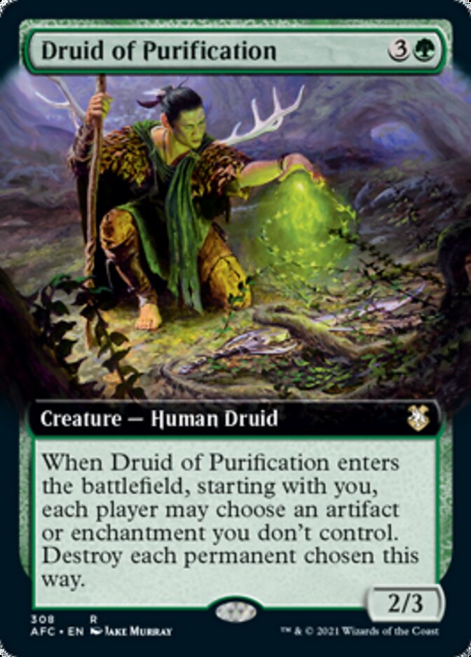 Druid of Purification (Extended Art) [Dungeons & Dragons: Adventures in the Forgotten Realms Commander] | Black Swamp Games