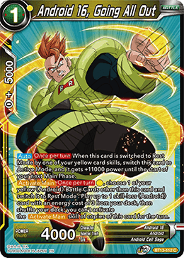Android 16, Going All Out (Common) (BT13-112) [Supreme Rivalry] | Black Swamp Games