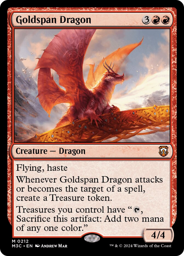 Goldspan Dragon (Ripple Foil) [Modern Horizons 3 Commander] | Black Swamp Games