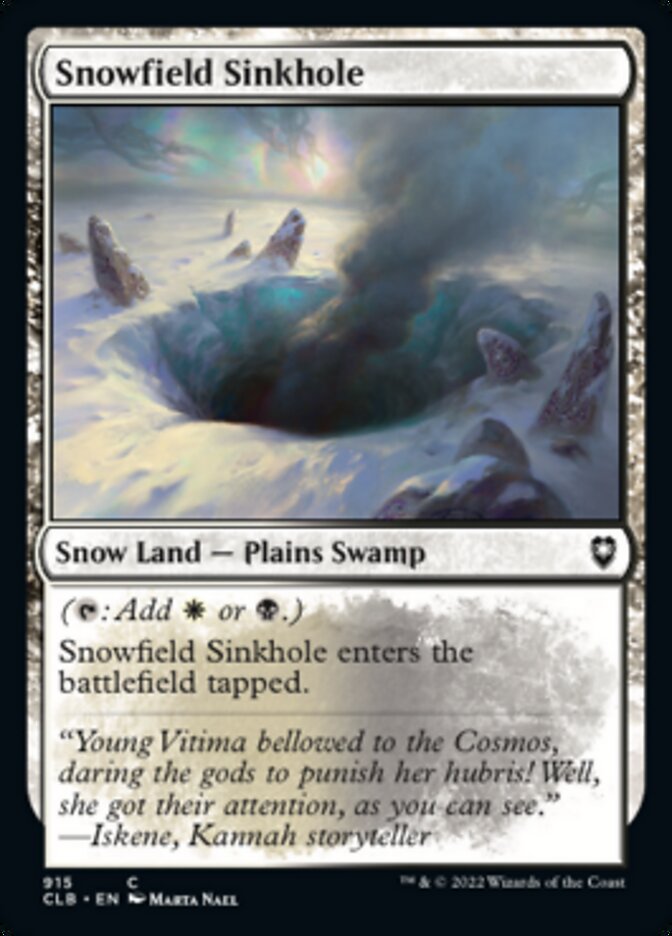Snowfield Sinkhole [Commander Legends: Battle for Baldur's Gate] | Black Swamp Games
