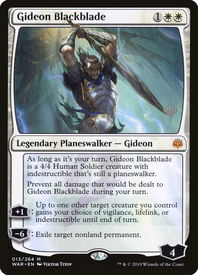Gideon Blackblade (Promo Pack) [War of the Spark Promos] | Black Swamp Games