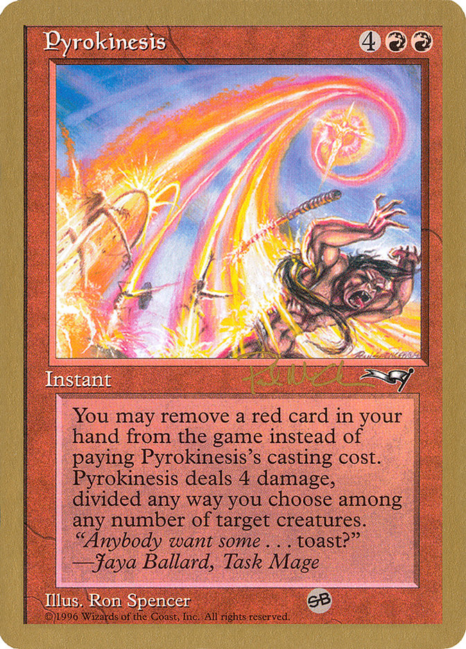 Pyrokinesis (Paul McCabe) (SB) [World Championship Decks 1997] | Black Swamp Games