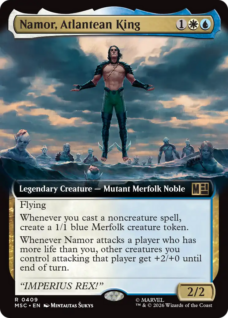 Namor, Atlantean King (Extended Art) [Marvel Super Heroes Commander] | Black Swamp Games