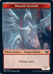 Blood // Dragon Illusion Double-Sided Token [Innistrad: Crimson Vow Tokens] | Black Swamp Games