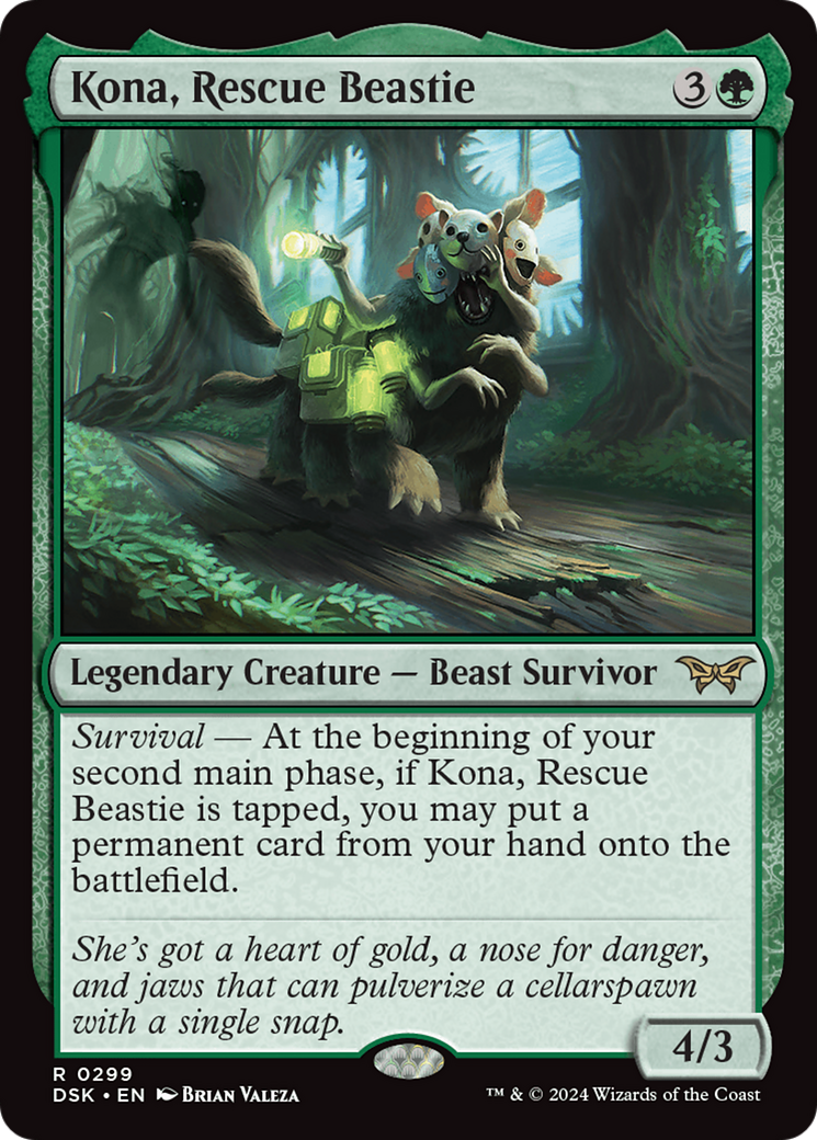 Kona, Rescue Beastie (0299) [Duskmourn: House of Horror] | Black Swamp Games