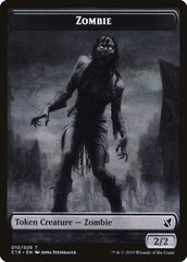 Ob Nixilis, Reignited Emblem // Zombie (010) Double-Sided Token [Commander 2019 Tokens] | Black Swamp Games