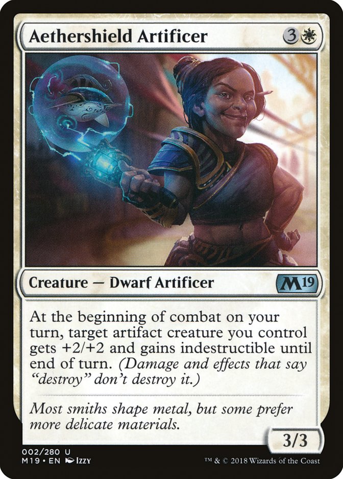 Aethershield Artificer [Core Set 2019] | Black Swamp Games