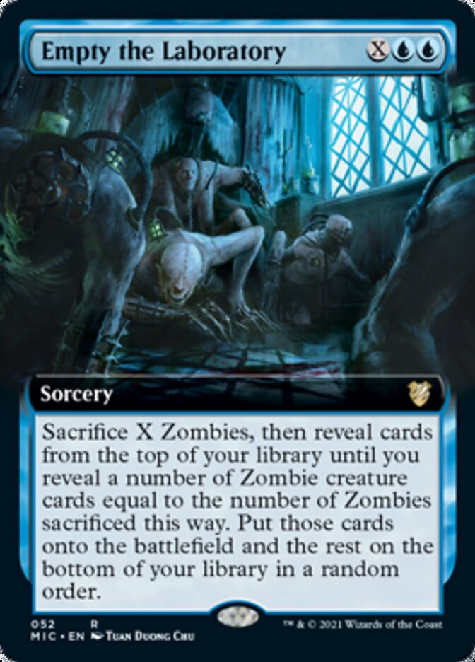 Empty the Laboratory (Extended Art) [Innistrad: Midnight Hunt Commander] | Black Swamp Games