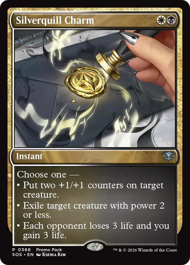 Silverquill Charm [Secrets of Strixhaven Promos] | Black Swamp Games