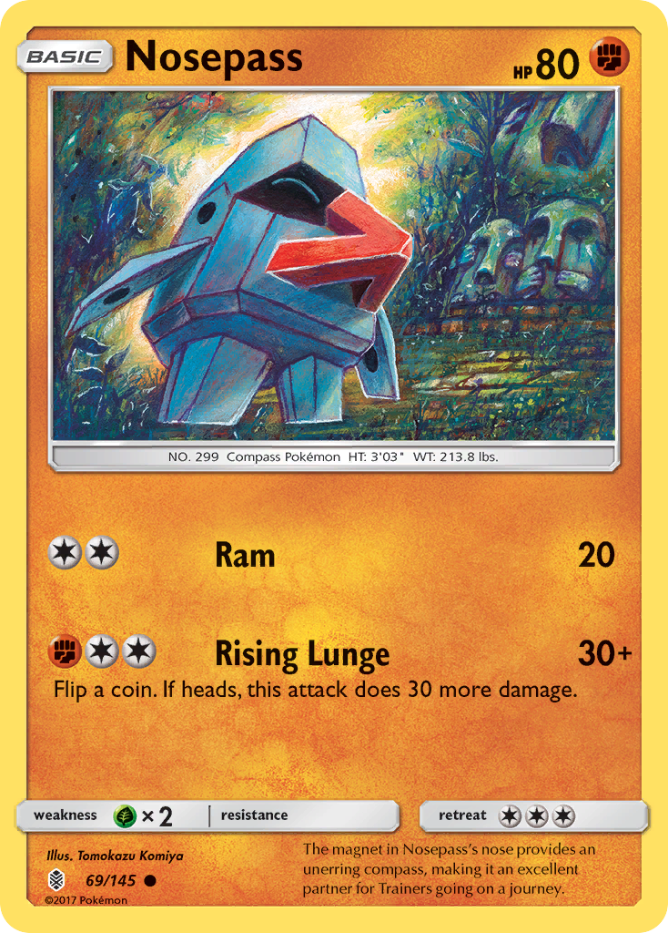 Nosepass (69/145) [Sun & Moon: Guardians Rising] | Black Swamp Games
