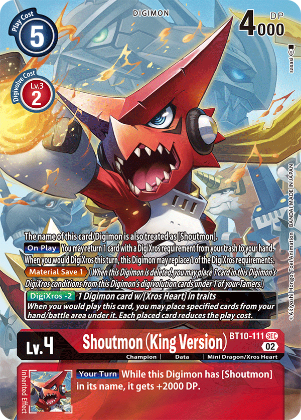 Shoutmon (King Version) [BT10-111] (Alternate Art) [Xros Encounter] | Black Swamp Games