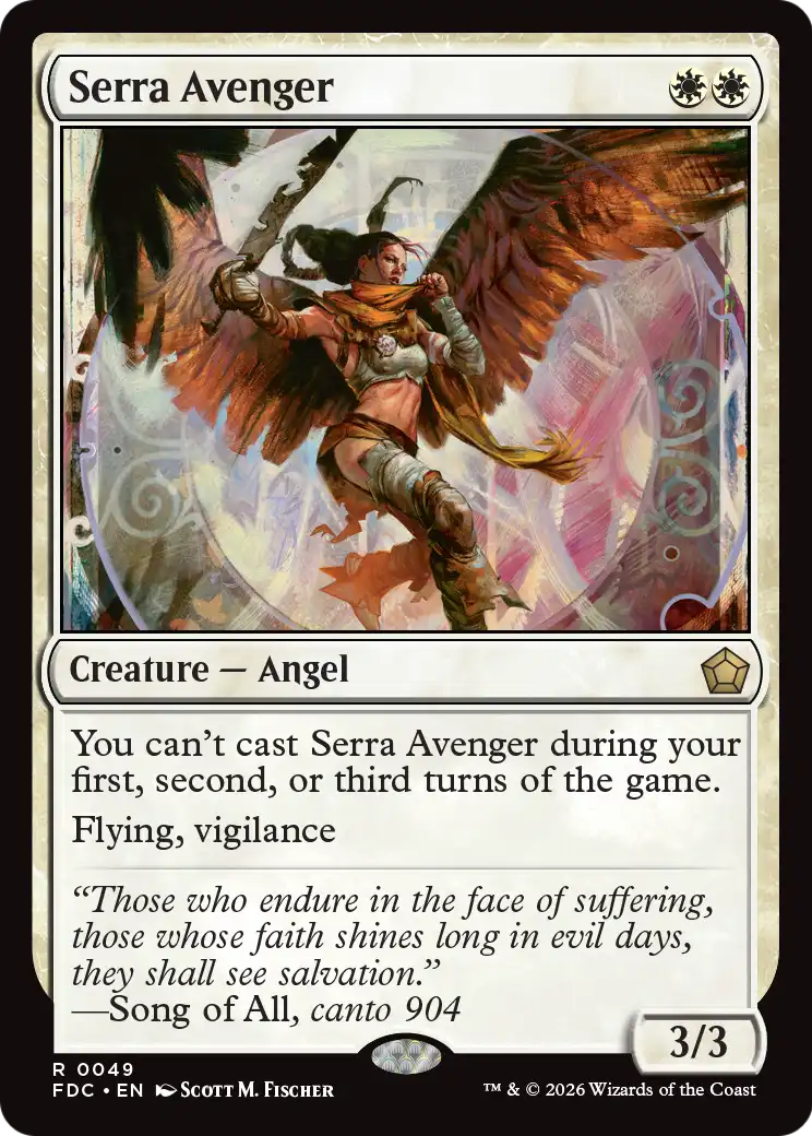 Serra Avenger [Foundations Commander] | Black Swamp Games