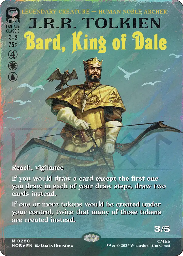 Bard, King of Dale (Borderless) (Surge Foil) [The Hobbit] | Black Swamp Games