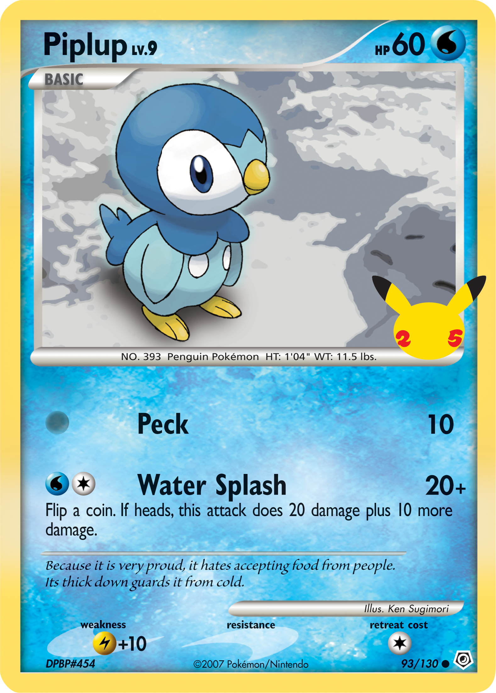 Piplup (93/130) (Jumbo Card) [First Partner Pack] | Black Swamp Games