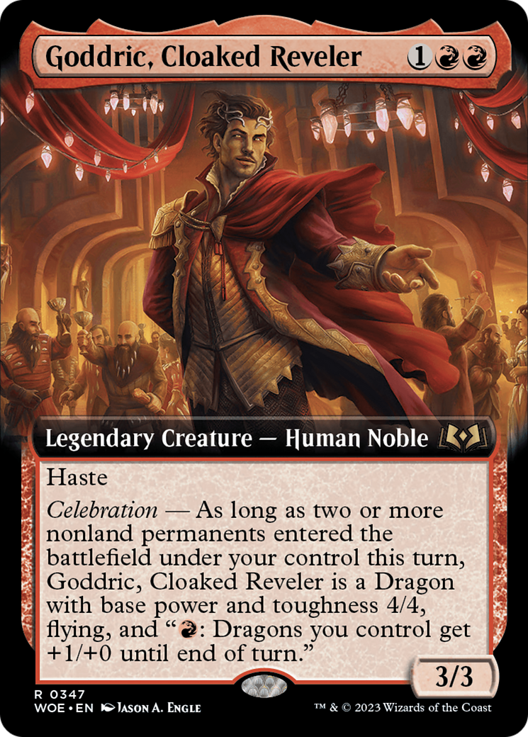 Goddric, Cloaked Reveler (Extended Art) [Wilds of Eldraine] | Black Swamp Games