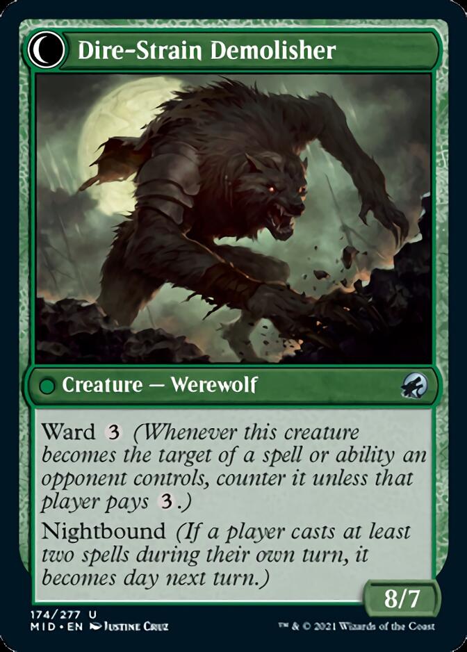Burly Breaker // Dire-Strain Demolisher [Innistrad: Midnight Hunt] | Black Swamp Games