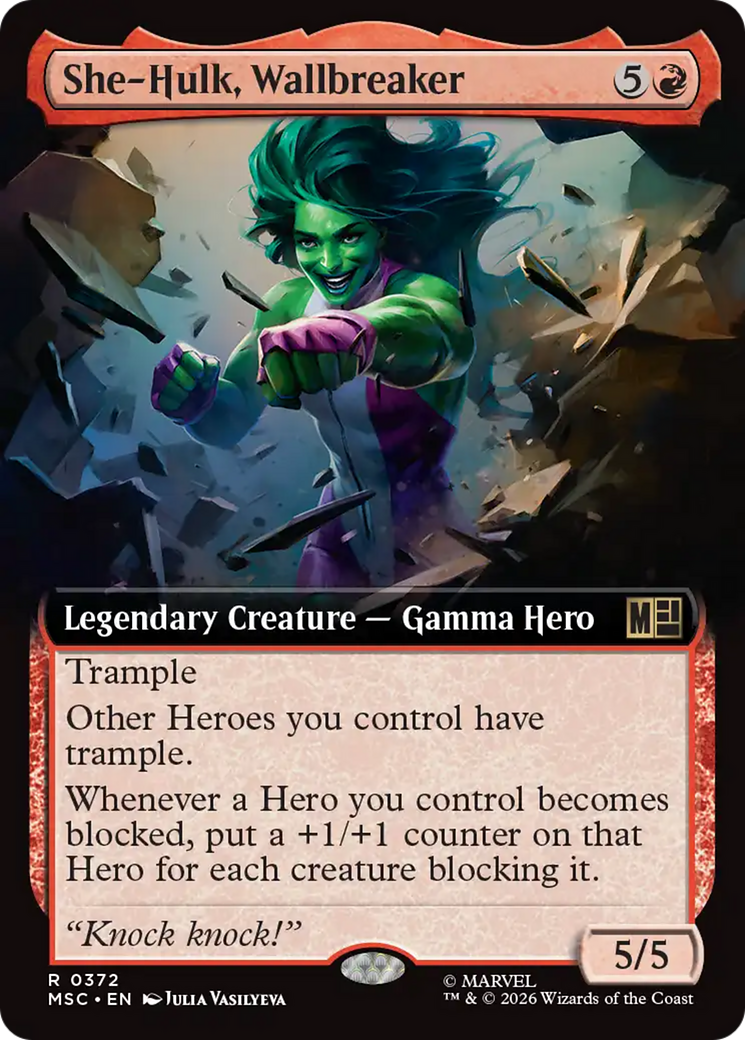 She-Hulk, Wallbreaker (Extended Art) [Marvel Super Heroes Commander] | Black Swamp Games