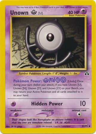 Unown [U] (51/75) [Neo Discovery Unlimited] | Black Swamp Games