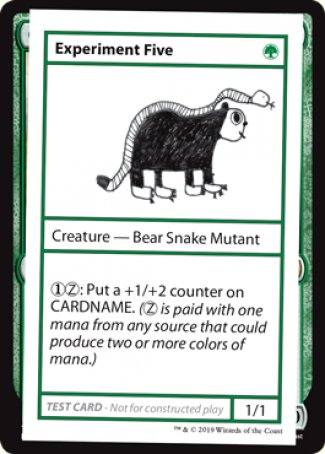 Experiment Five (2021 Edition) [Mystery Booster Playtest Cards] | Black Swamp Games