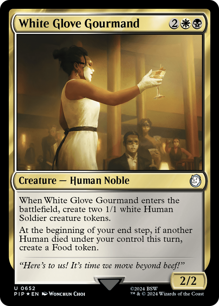 White Glove Gourmand (Surge Foil) [Fallout] | Black Swamp Games