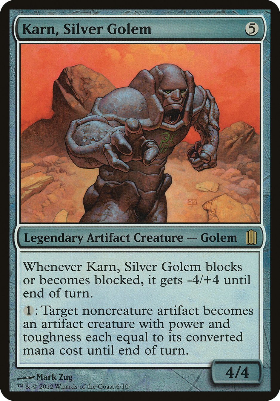 Karn, Silver Golem (Oversized) [Commander's Arsenal Oversized] | Black Swamp Games