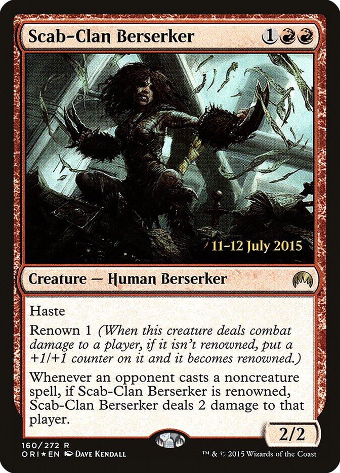 Scab-Clan Berserker [Magic Origins Prerelease Promos] | Black Swamp Games